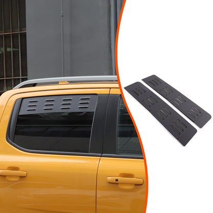 Aluminum Rear Door Window Louver Air Vent Panel Trim For Ford Ranger T9 2023+ 18