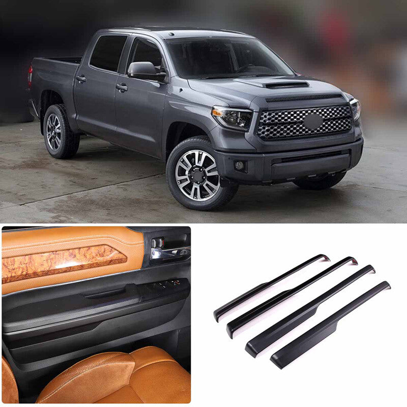 Matte Black Inner Door Armrest Panel Trim For Toyota Tundra Crew Cab 2014-2020 6