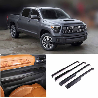 Matte Black Inner Door Armrest Panel Trim For Toyota Tundra Crew Cab 2014-2020 6