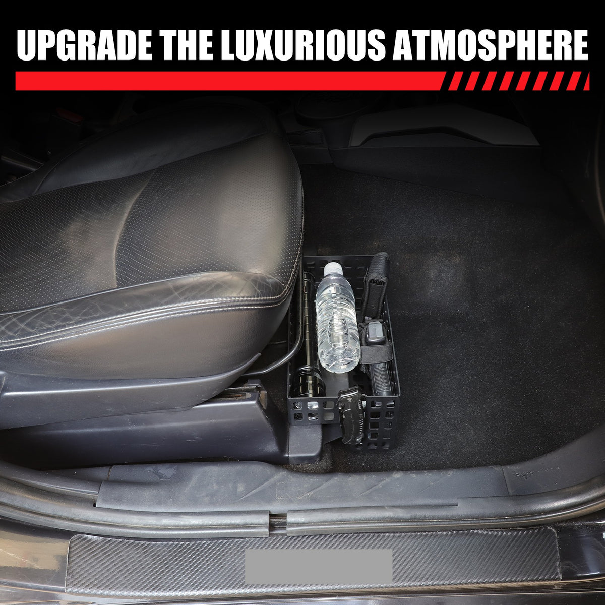 Aluminum Alloy Under Passenger Seat Storage Basket For Mitsubishi ASX 2011-2018 23