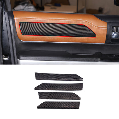 ABS Carbon Fiber 4-Door Panel Trim Cover for 2014-2021 Toyota Tun-dra 2