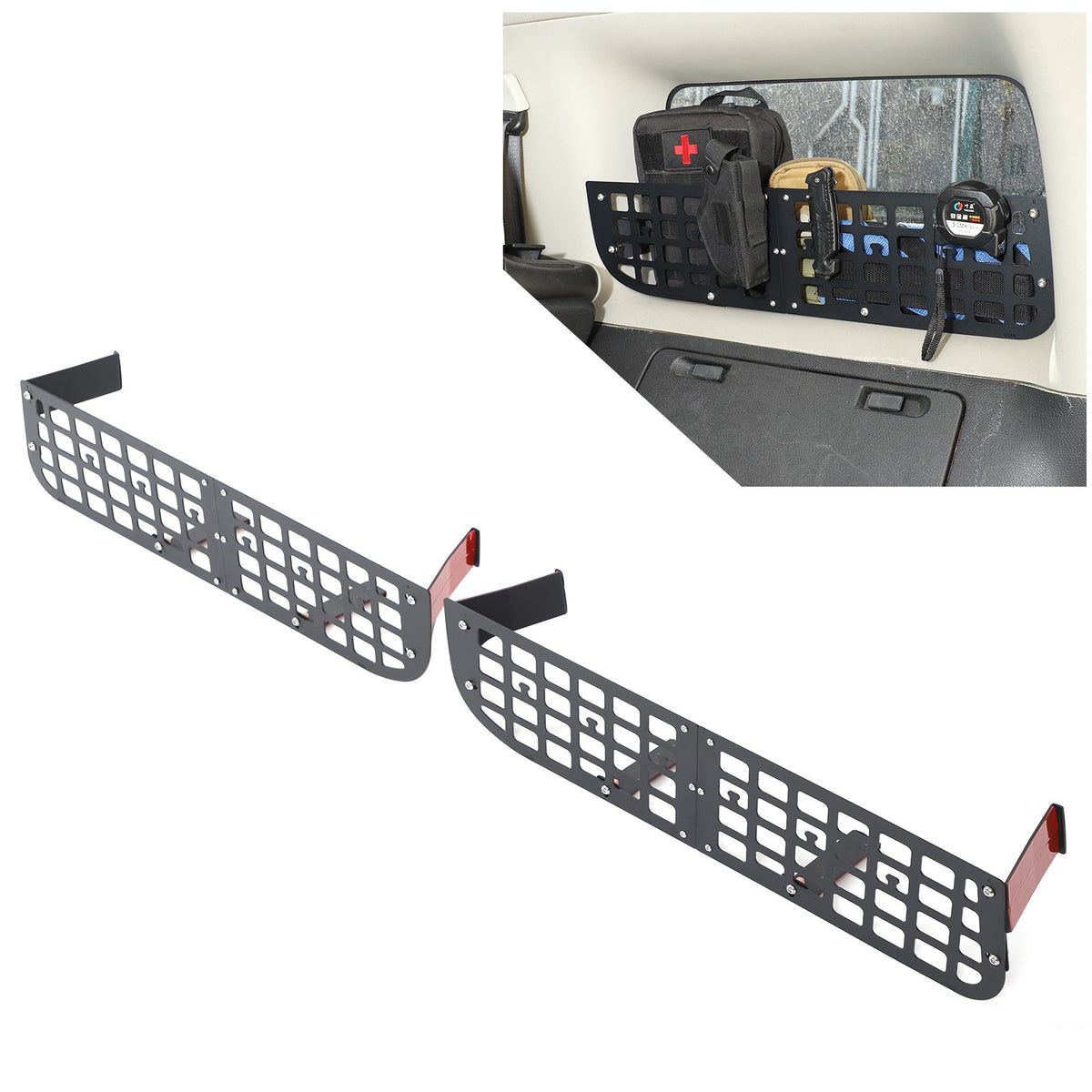 Carbon Steel Aluminum Rear Side Window Molle Panel For Hummer H3 2005-09 16