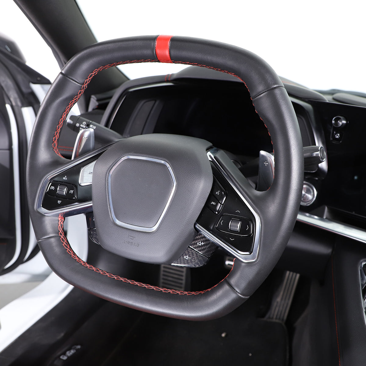 Real Dry Carbon Fiber Full Interior Center Set Trim Kit For Corvette C8 20-25 US - Styles 51-55 55