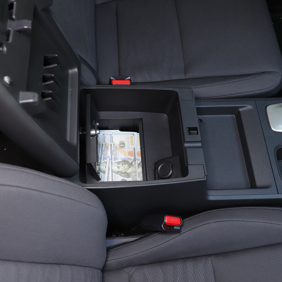 Center Console Safe GUN Storage Lock Box W/ TRAY For Nissan Frontier 2022+ 8