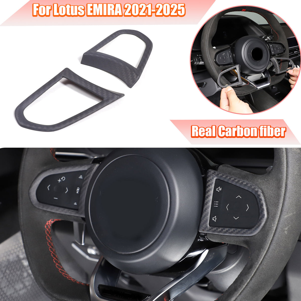 Matte Dry Real Carbon Fiber Full Interior Set Trim Kit For Lotus Emira 2021-25 - Variants 1-5 9