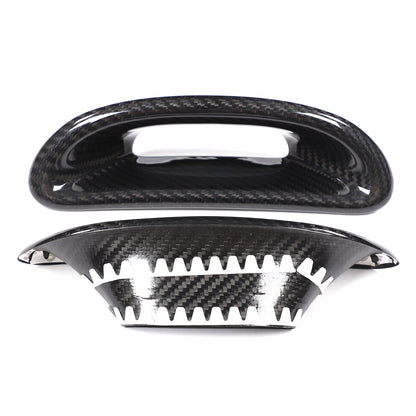 Real Carbon Fiber Front Seat Back Cover For Fiat 500 Abarth 595 2016-2024 3