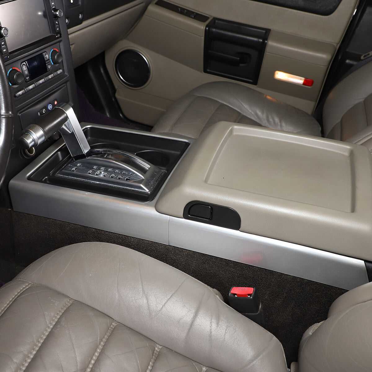 Silver Interior Gear Shift Panel Side Trim Cover For Hummer H2 2003-2007 5