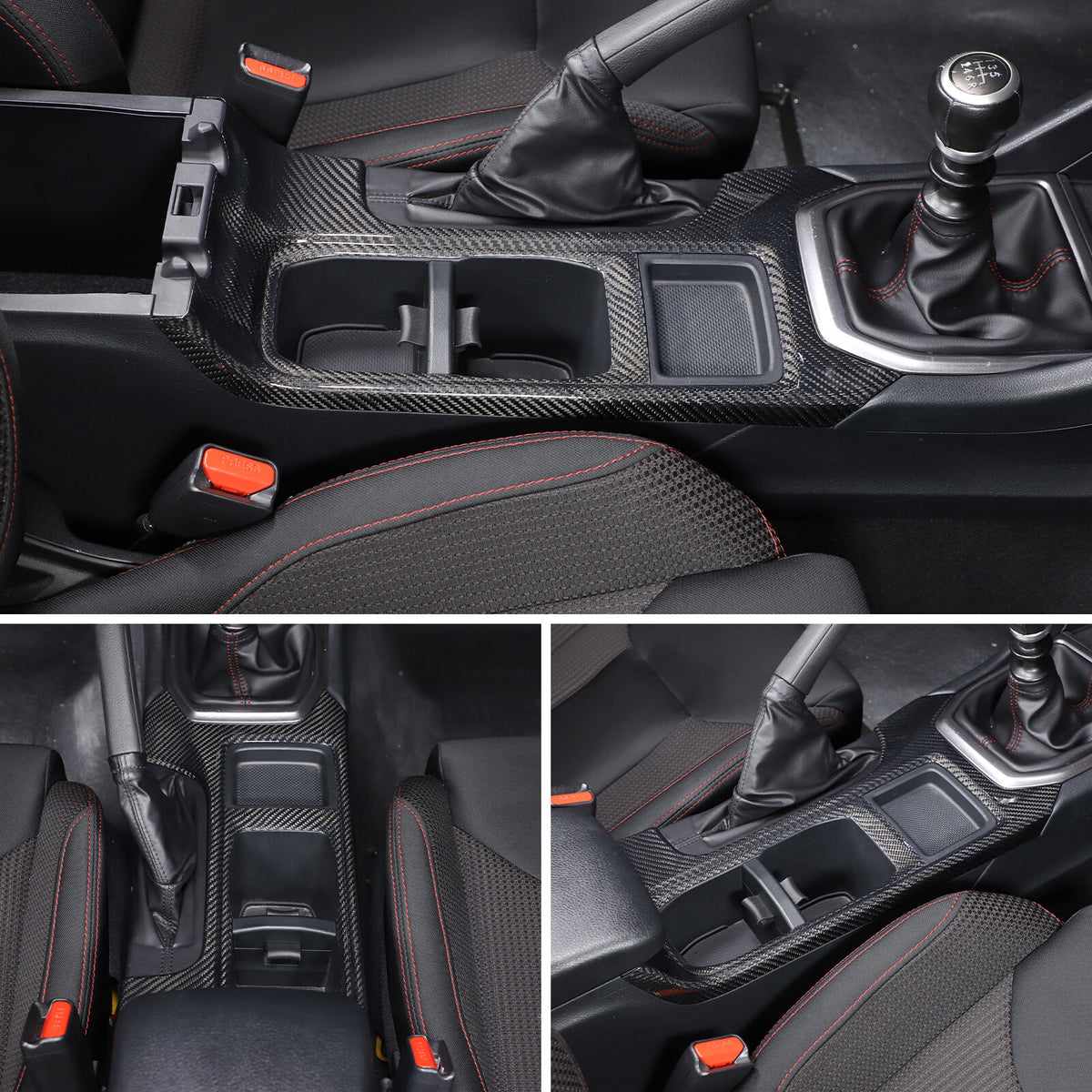 Real Carbon Fiber Console Gear Shift Panel For Subaru WRX STI VB S4 MT 2022 2024 15