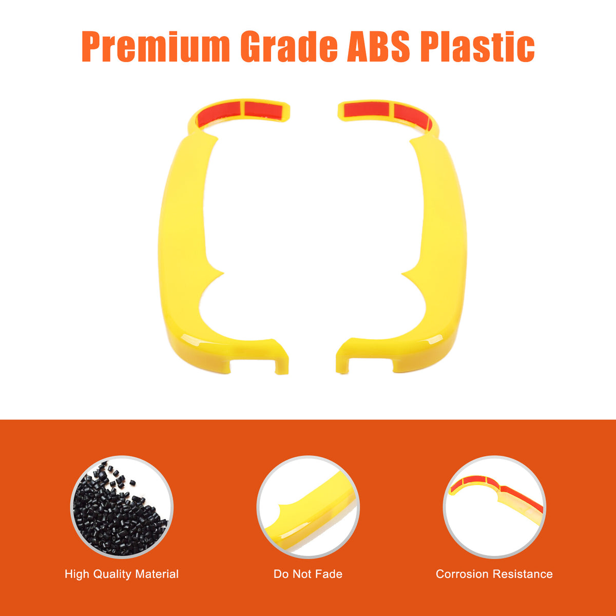 Yellow ABS Interior Center Console Trim Cover for Toyota FJ Cruiser 2007-2021 43