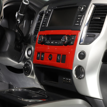 11PCS Red ABS Dashboard Center Console Trim Cover Set for Nissan Titan 2016-23 19