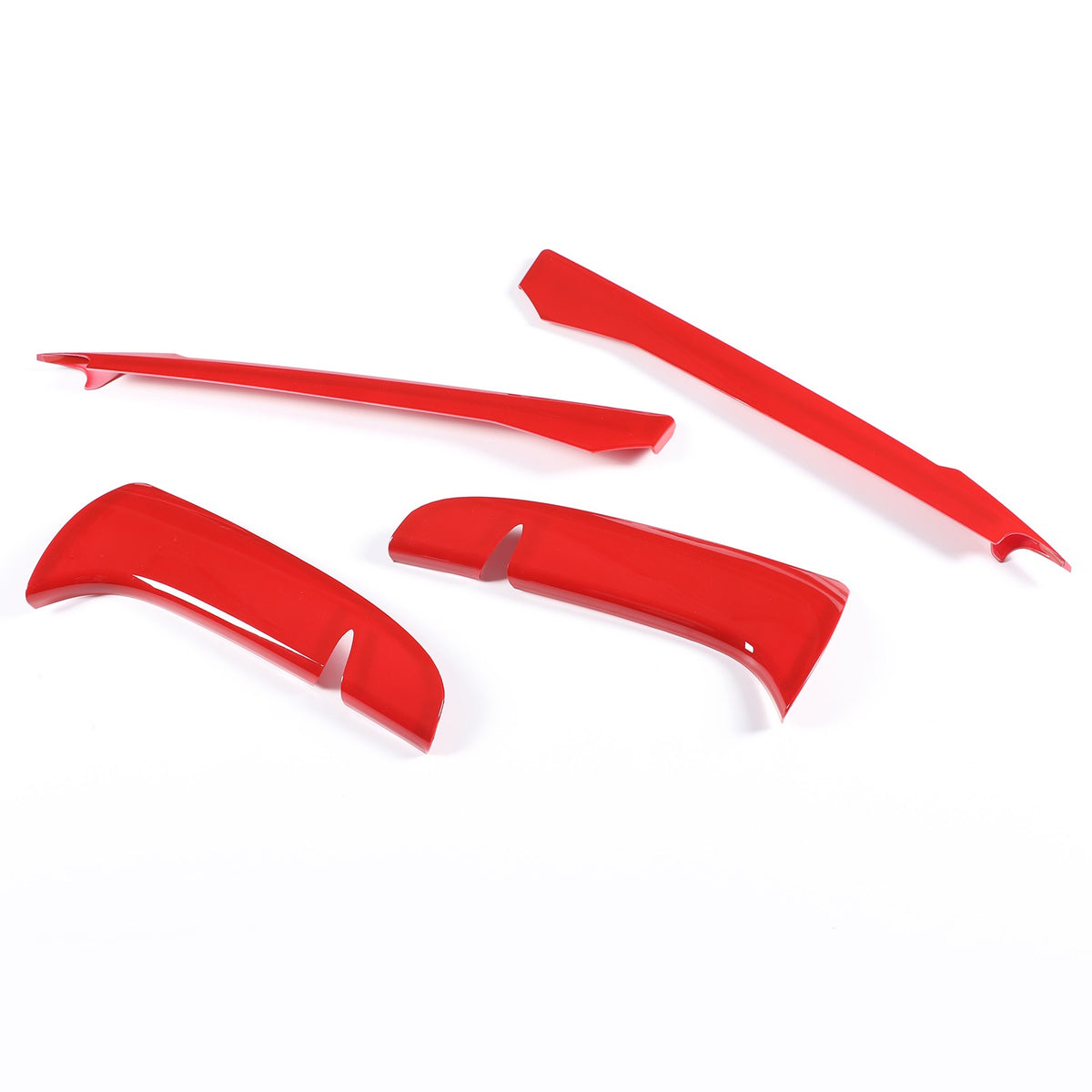 Sports Red Front Bumper Fog Light Lamp Trims for Corvette C8 2020-2025 US 17