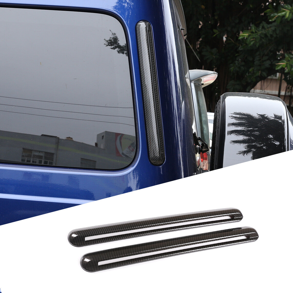 For Mercedes-Benz G-Class 19-20 Carbon Style Rear C-Pillar Air Outlet Vent Trim 1