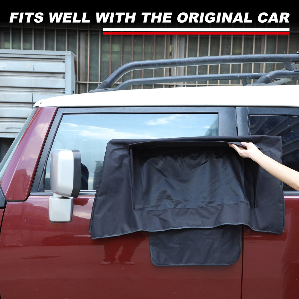Front Door Window Sun Shade Cover For Toyota FJ Cruiser 2007-2021 6