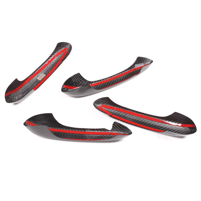 Real Carbon Fiber Exterior Outer Door Handle Trim For BMW 3 Series G20 20-22 16