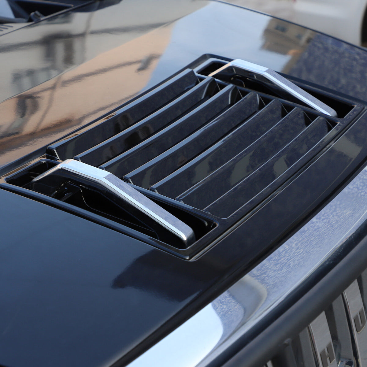 Piano Black Hood Air Deck Vent Grille Panel W Handle Trim For Hummer H2 03-09 US 10