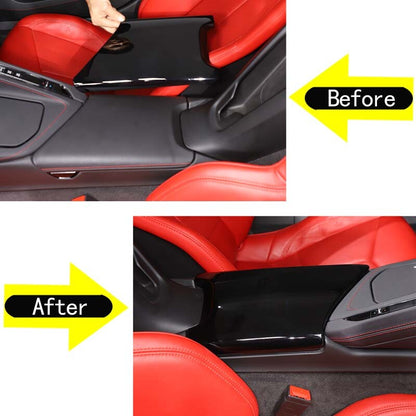 Glossy Black Center Console Armrest Box Lid Covers For C8 Corvette 20-26 US 15