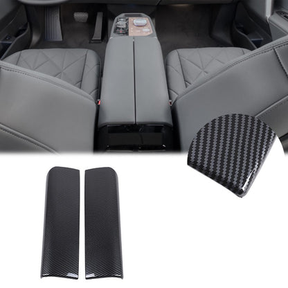 ABS Carbon Fiber Center Armrest Box Cover Trim For BMW iX I20 2022-2024 23