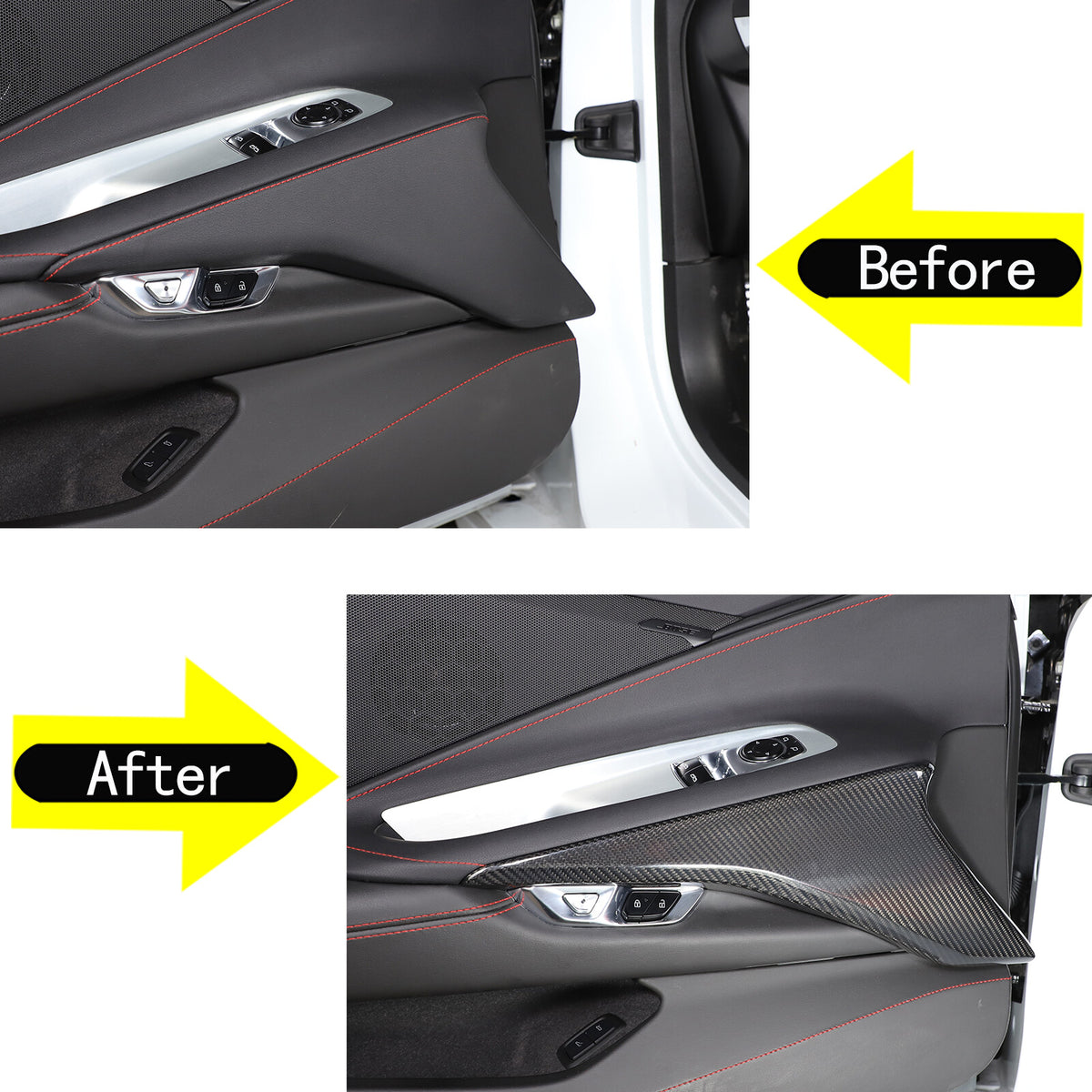Real Dry Carbon Fiber Full Interior Center Set Trim Kit For Corvette C8 20-25 US - Styles 11-15 10