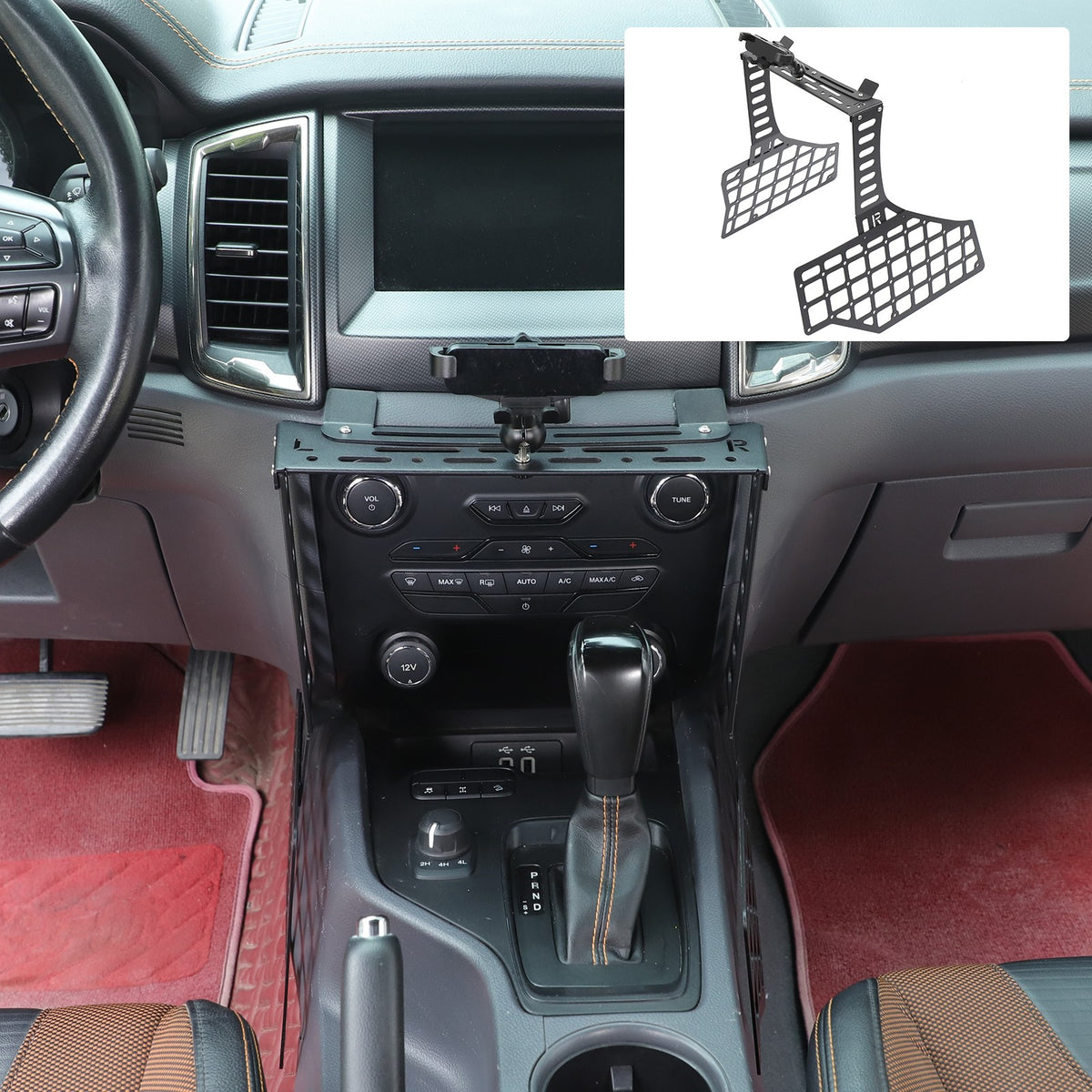 Gear Shift Extension Platform Phone Holder Bracket For Ford Ranger 2015-2022 3