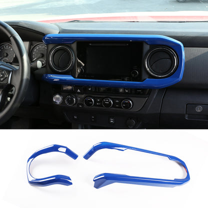 Blue ABS Dashboard Decoration U Shape Trim For Toyota Tacoma 2016-2023 US 1
