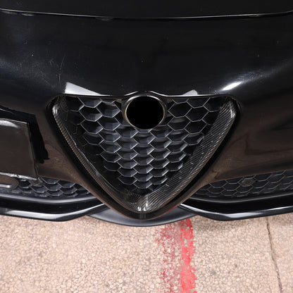 Real Carbon Fiber V-Shape Grille Cover Trim For Alfa Romeo Giulia 2017-2021 13