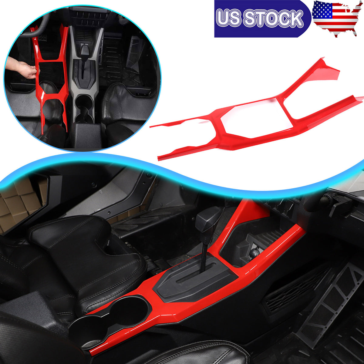 Red Center Console Panel Cover Trim For Polaris RZR PRO XP Ultimate 2021 US 1