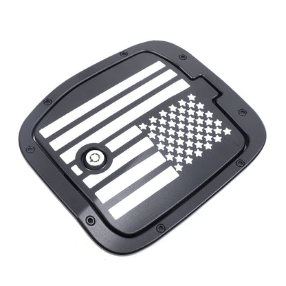 US Flag Lock Key Aluminum Gas Fuel Tank Door Cover For Toyota Tacoma 2016-23 US 22