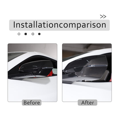 For C8 Corvette Z51 Z06 Coupe 20+ Real Carbon Fiber Side Mirror Cover Lower Base 10