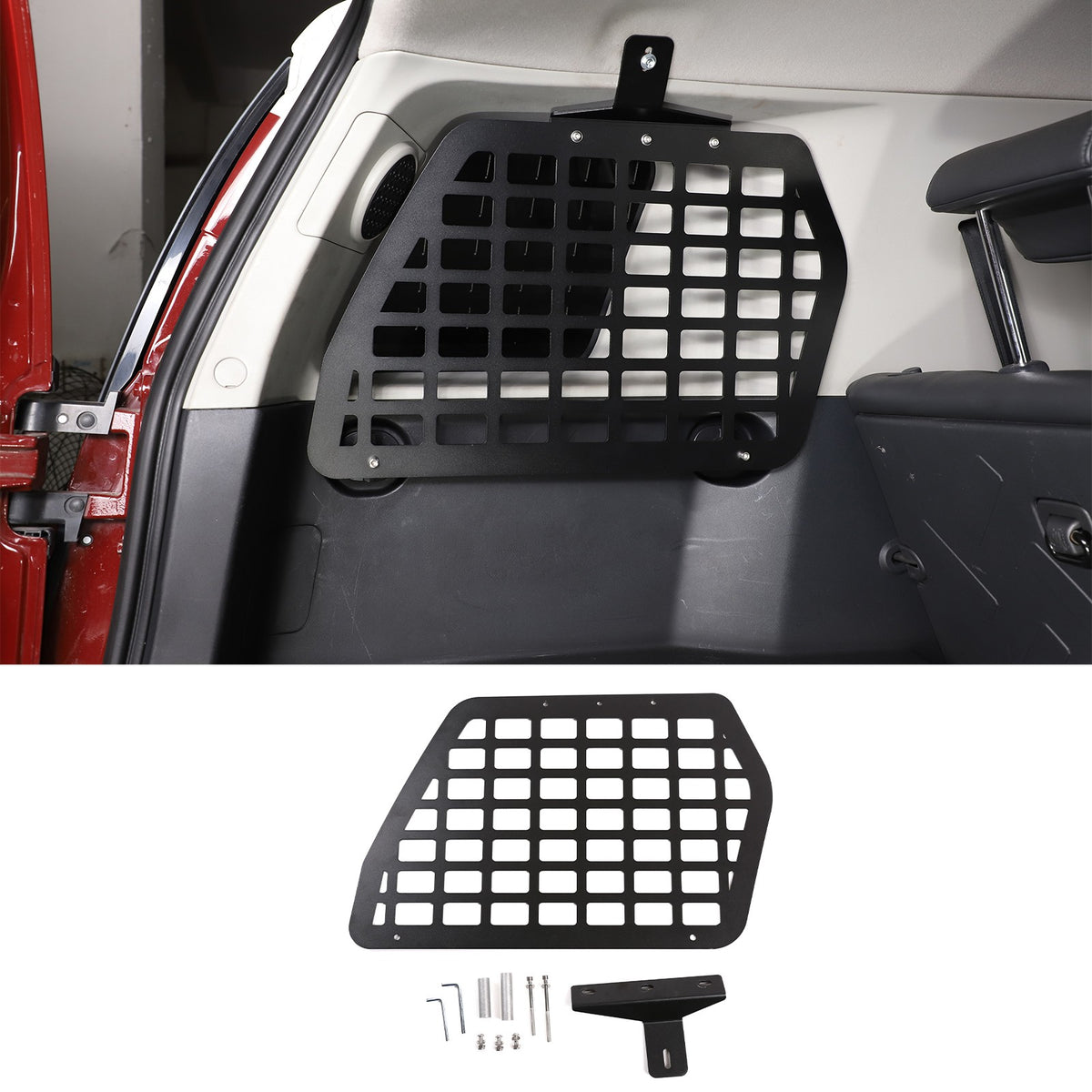 Rear Window Molle Panel Gear Side Storage Basket Set For Toyota FJ Cruiser 07-21 3
