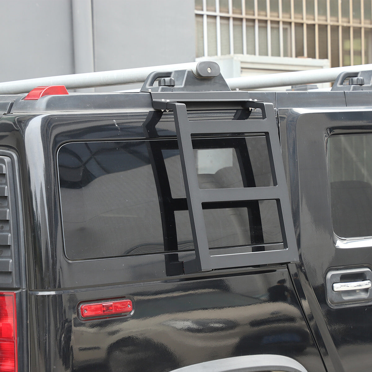 Alloy Rear Roof Climbing Ladder Rack Window Molle Panel For Hummer H2 2003-09 65