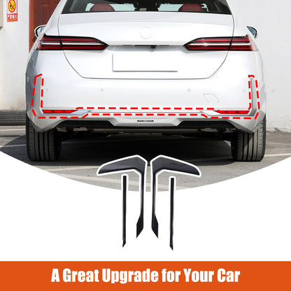 Glossy black Rear Lower Bumper Cover Molding Trim For BMW 5 Series G60 i5 24+ 7