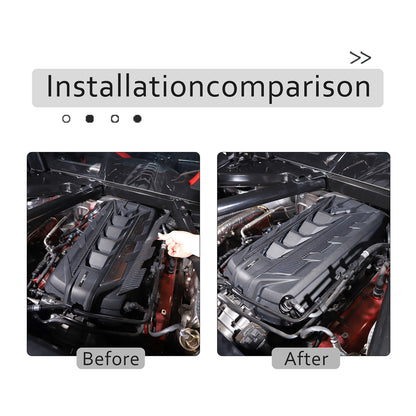 Real CARBON FIBER Engine Bay Trim Panel Filler Cover For Corvette C8 2020-2026 13