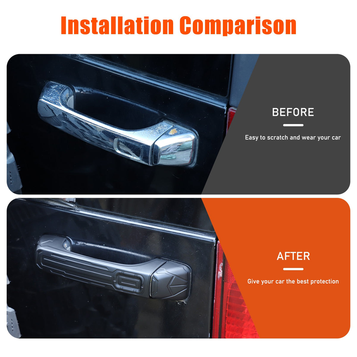 Mecha Matte Black ABS Door + Tailgate Handle Cover Trim For Hummer H3 2005-2009 20