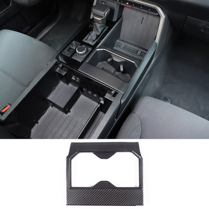 Matte Real Carbon fiber Center Front Cup Holder Cover Trim For Toyota Tundra 22+ 2