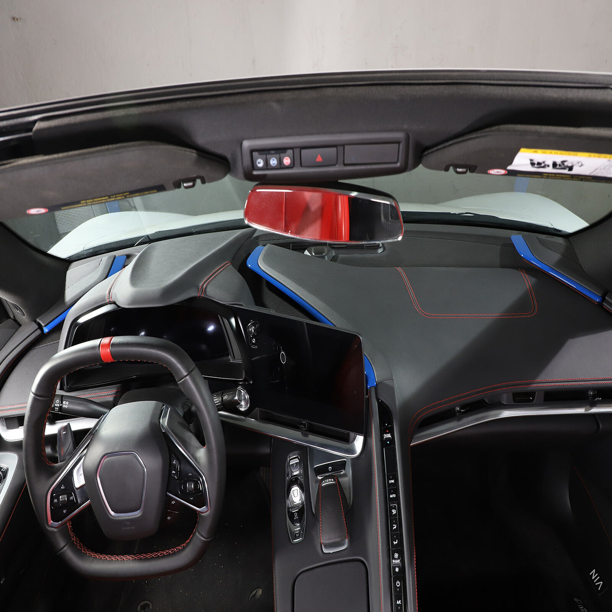 Blue ABS Center Console Dashboard Side Instrument Trim For Corvette C8 2020-2025 6