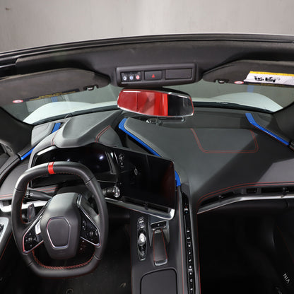 Blue ABS Center Console Dashboard Side Instrument Trim For Corvette C8 2020-2025 6