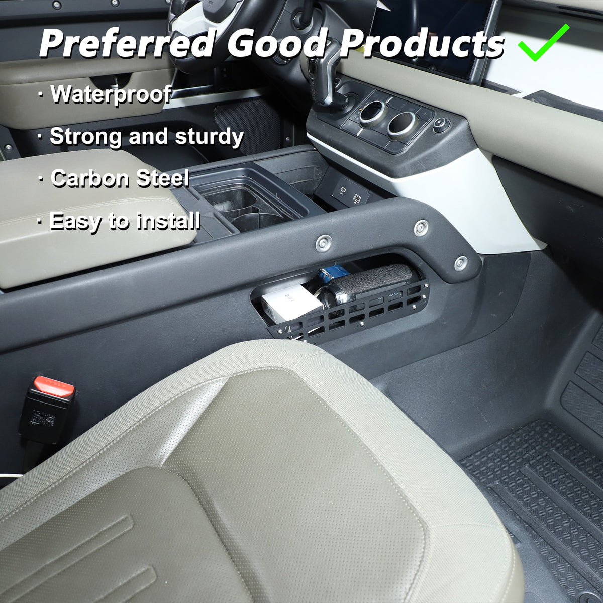 Center Console Lower Side Storage Molle Panel Box For LR Defender L663 20+ US 11