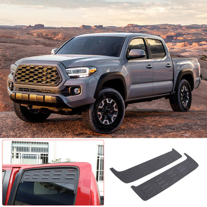 Black Aluminium Alloy Door Window Air Vents Screens For Toyota Tacoma 16-23 17