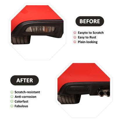 Smoked Black Front Headlight & Rear Tail Light Cover Trim For Corvette C6 05-13 40