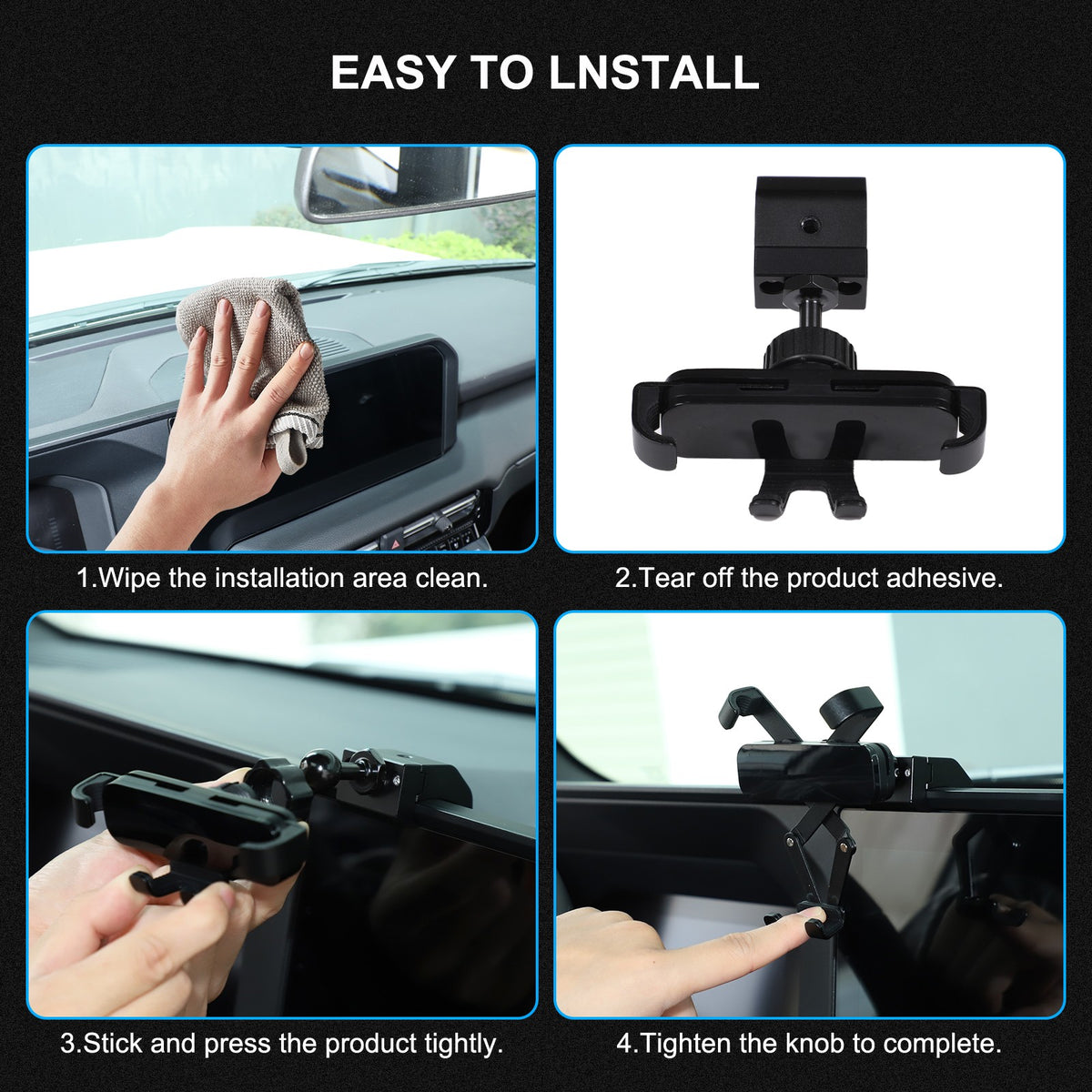 Navigation Screen Phone Mount Bracket For Toyota Land Cruiser LC250 2024+ US 3