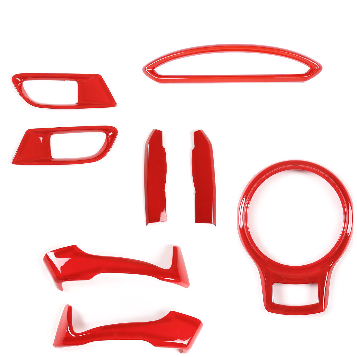 Spoprts Red ABS Interior Full Trim Set For Toyota GT86 Subaru BRZ 2012-2020 2