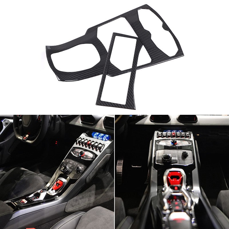 Real Carbon Fiber Center Multi Media Trim For Lamborghini Huracan 580/610 14-18 21