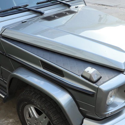 Black Alloy Front Side Hood Vent Trim Cover For Mercedes-Benz G-Class 2004-2018 7