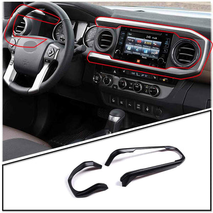 Matte Black Dashboard Decoration U Shape Trim For Toyota Tacoma 2016-2023 1