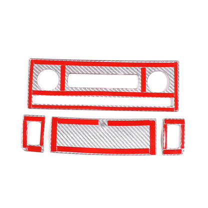 Red Real Carbon Fiber Center Console Air Conditioner Trim For Corvette C6 05-13 6