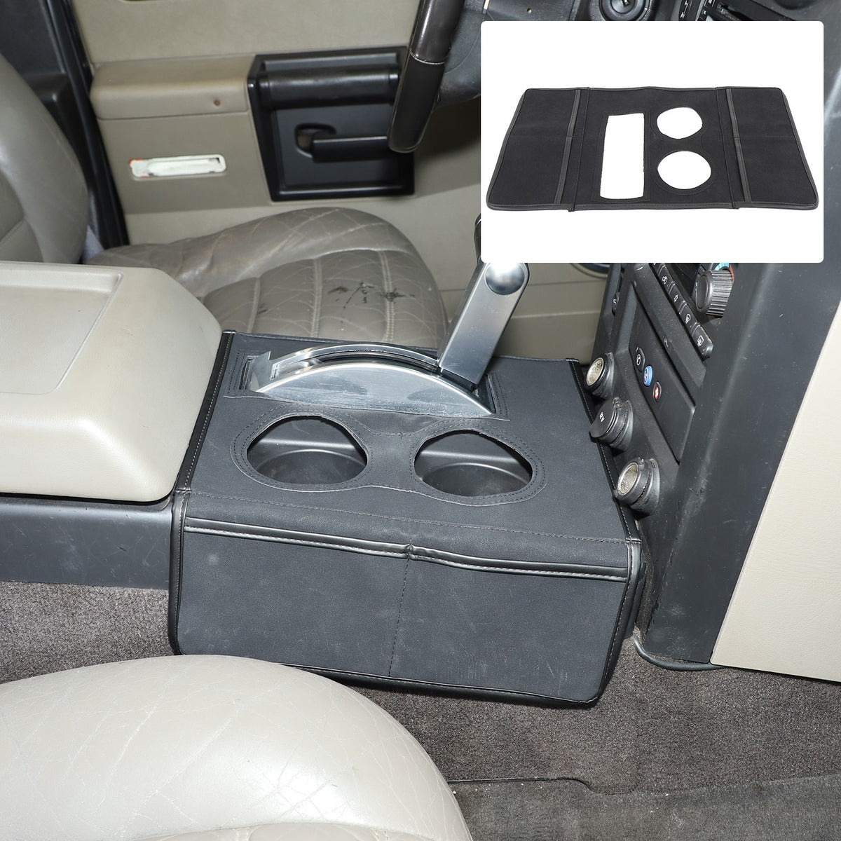 Suede Cloth Center Console Gear Shift Trim Cover For Hummer H2 2003-2009 US 2