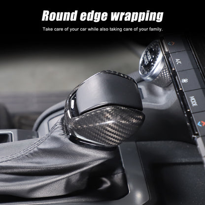 Real Carbon Fiber Center Gear Shift Knob Trim For Toyota Land Cruiser LC250 24+ 6