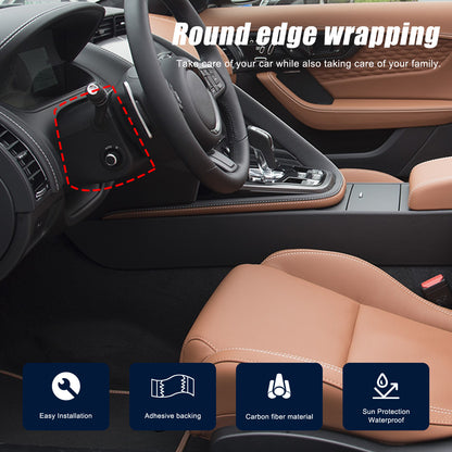 Forged Carbon fiber Steering Wheel Base Trim Cover For Jaguar F-TYPE 2013-2024 6