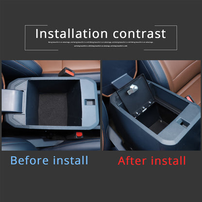 Interior Console Lock Security Storage Vault Safe Box For Ford Maverick 2022 4