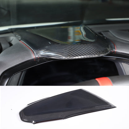 Real Carbon Fiber Dashboard Instrument Upper Panel Cover for Corvette C8 2020-25 5